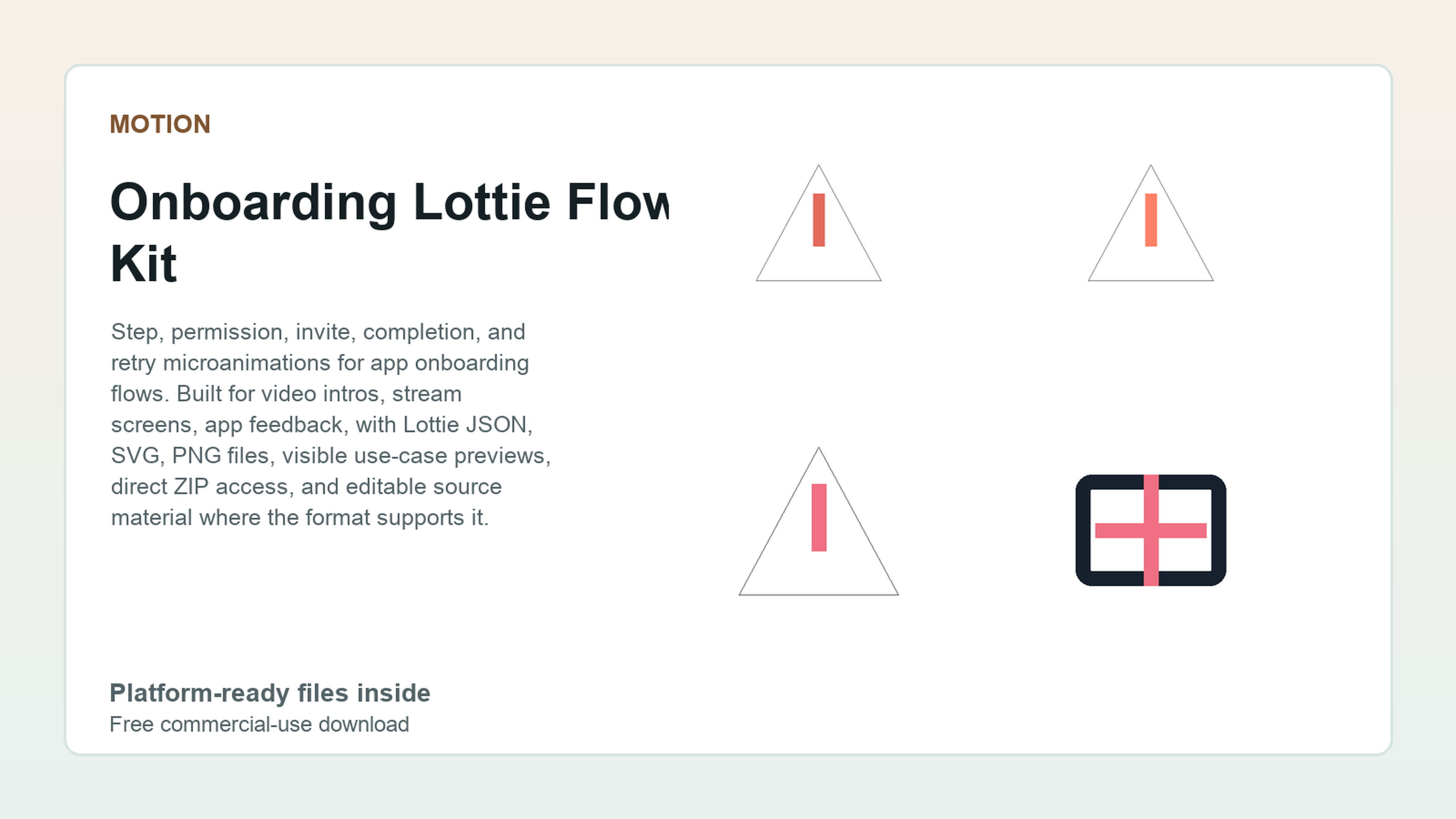 Onboarding Lottie Flow Kit preview