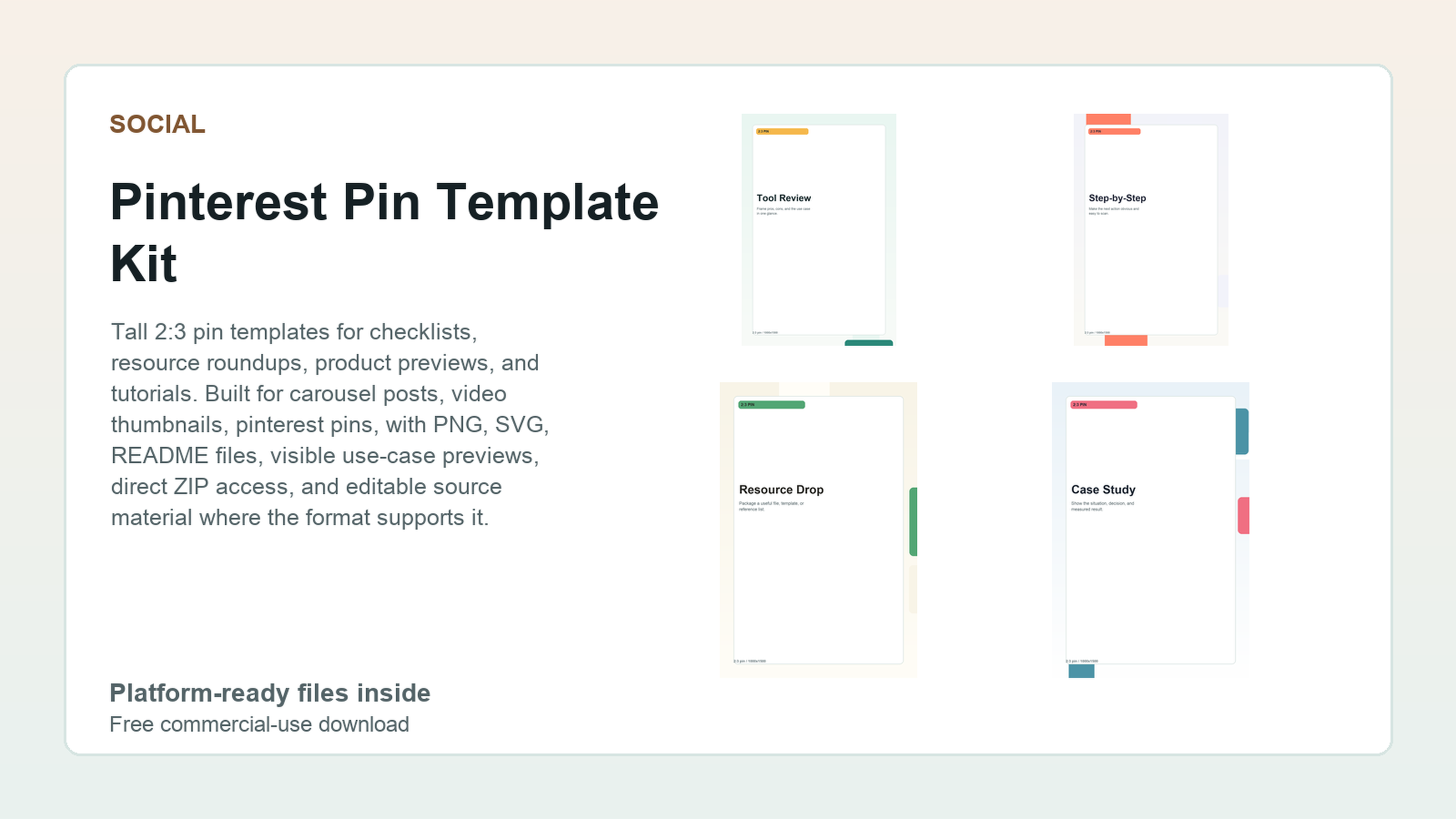 Pinterest Pin Template Kit