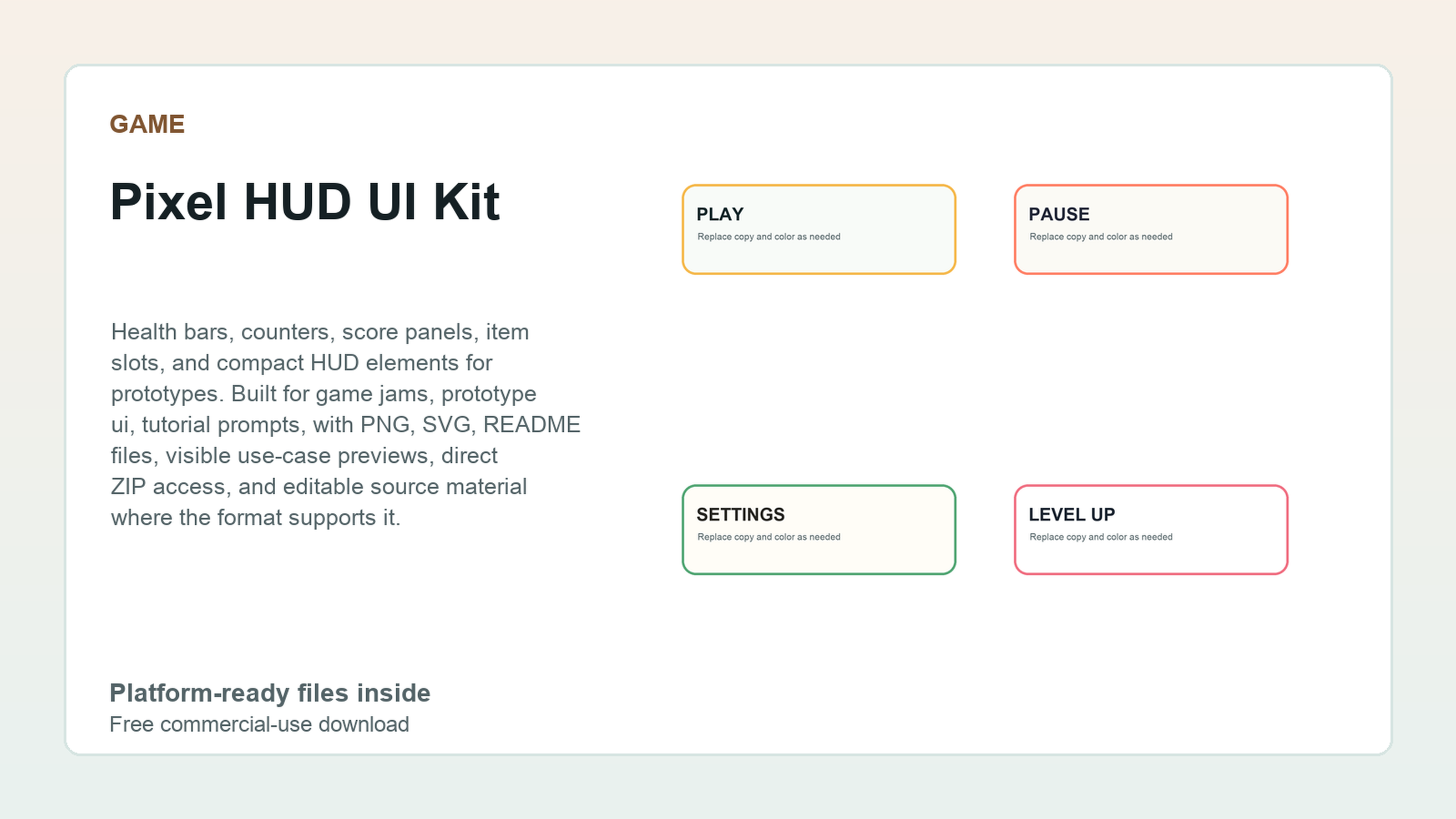Pixel HUD UI Kit