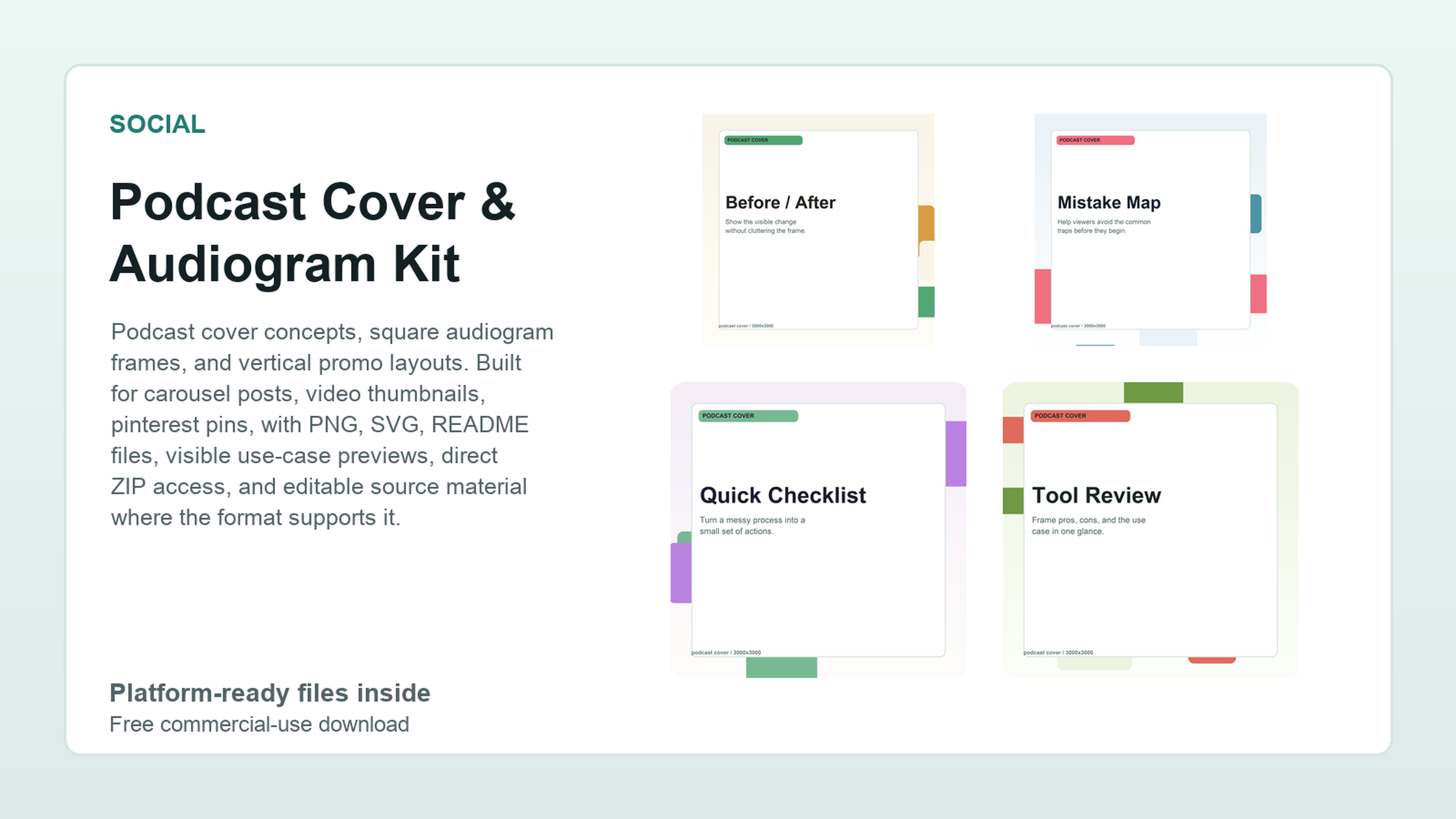 Podcast Cover & Audiogram Kit preview