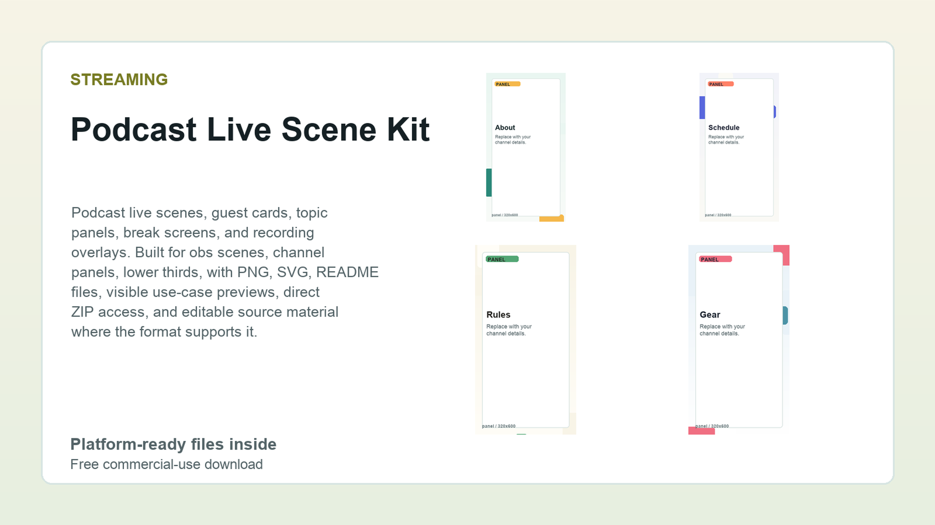 Podcast Live Scene Kit preview