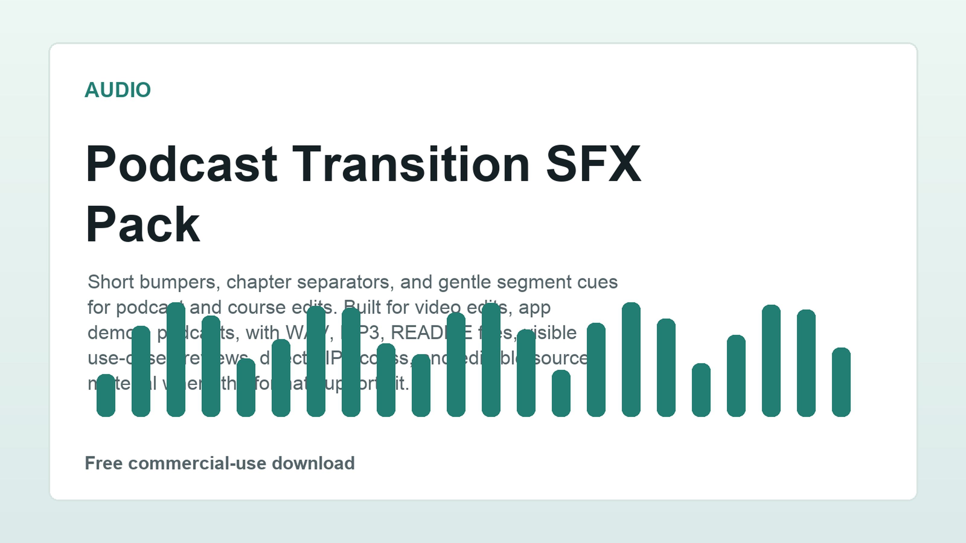 Podcast Transition SFX Pack