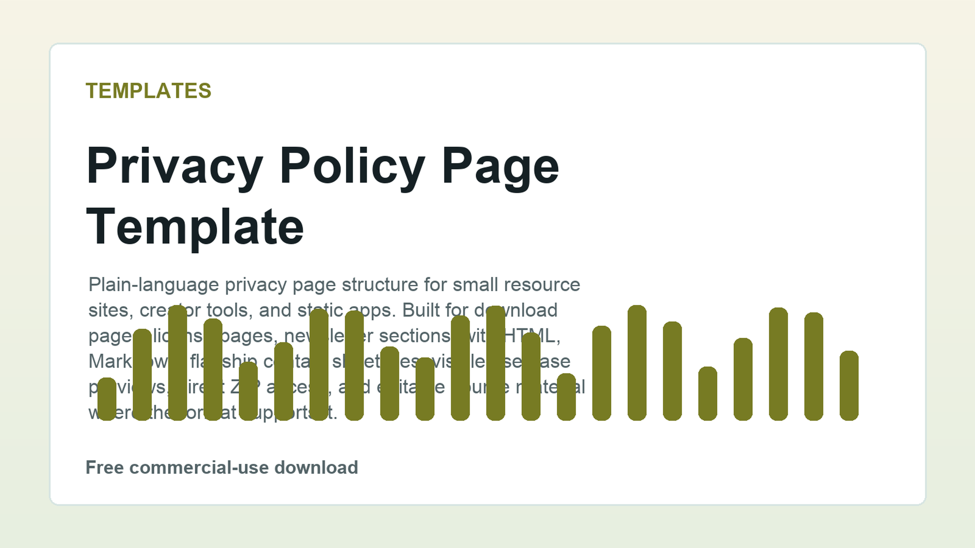 Privacy Policy Page Template