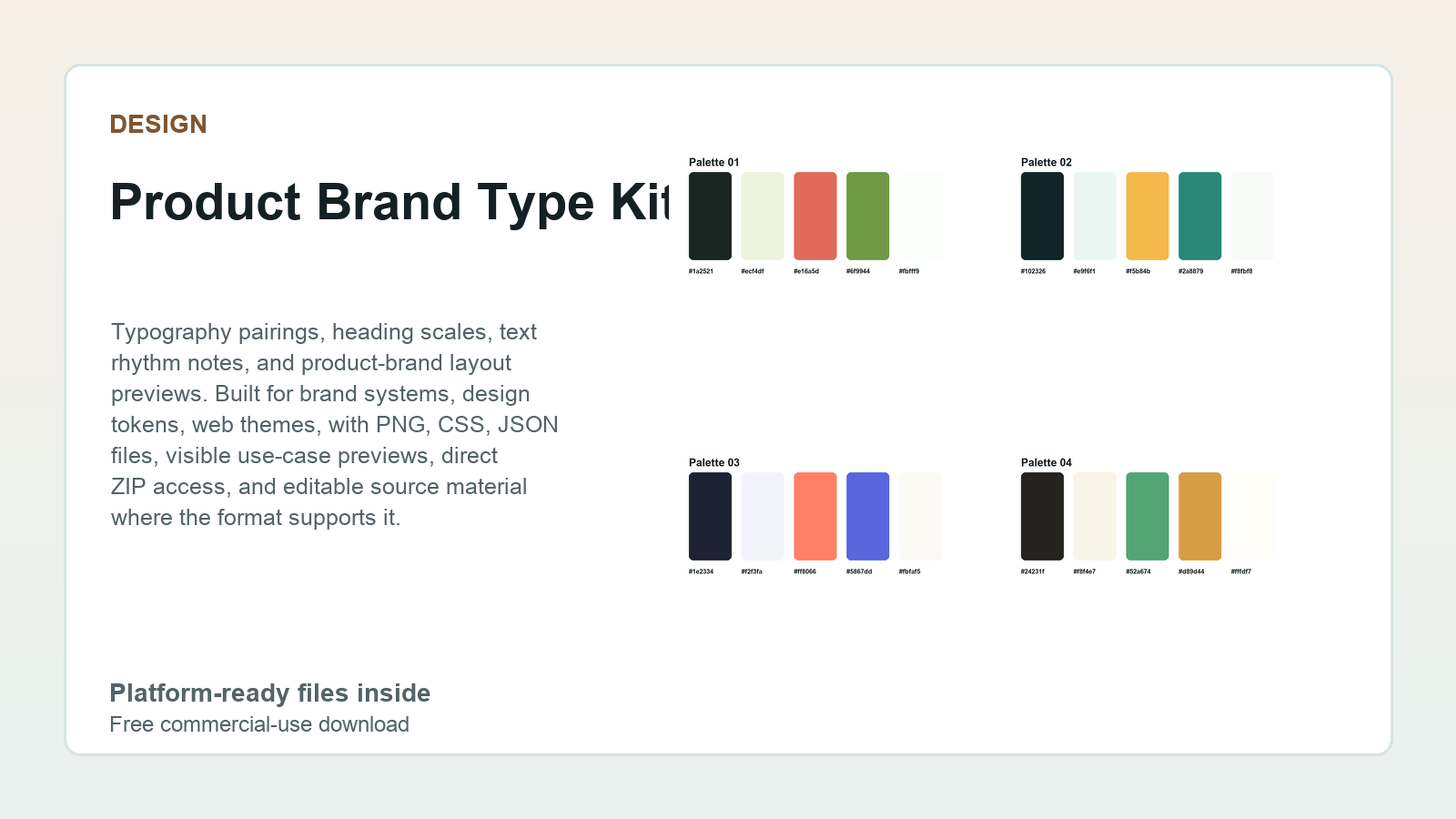 Product Brand Type Kit