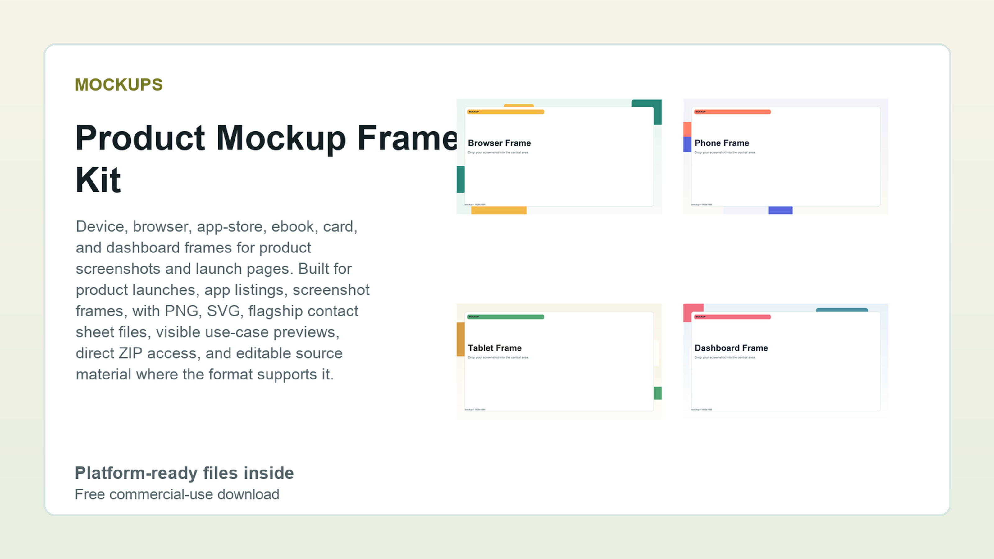 Product Mockup Frame Kit preview