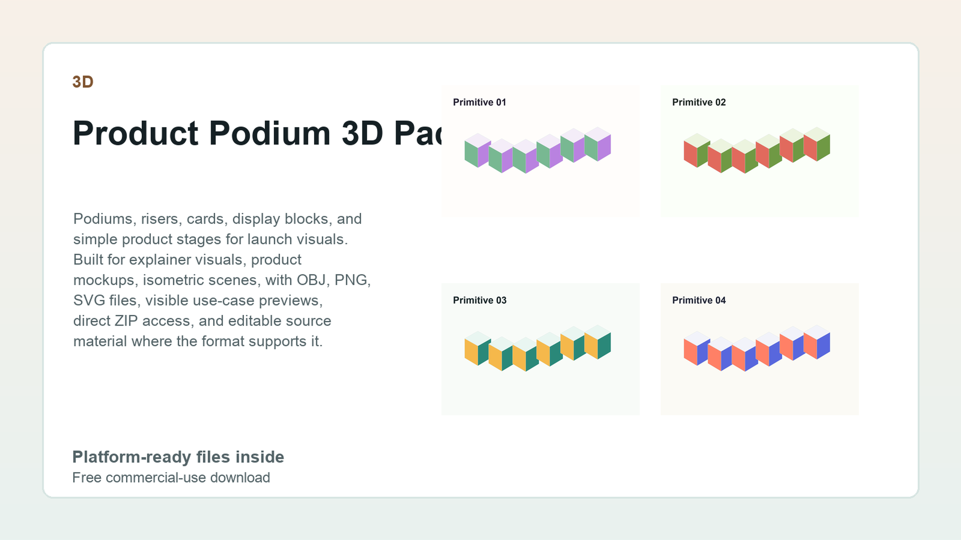 Product Podium 3D Pack preview