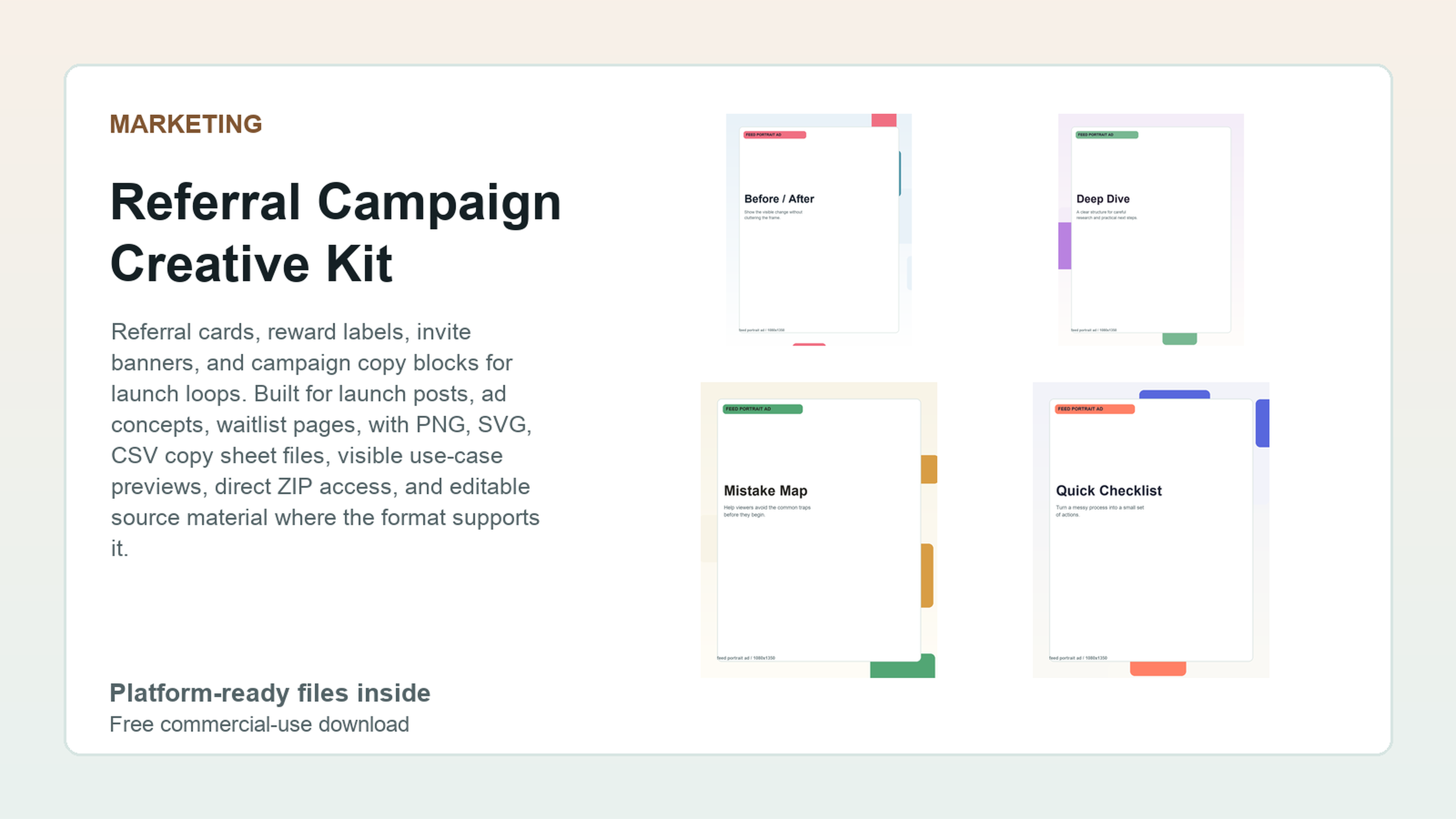 Referral Campaign Creative Kit preview