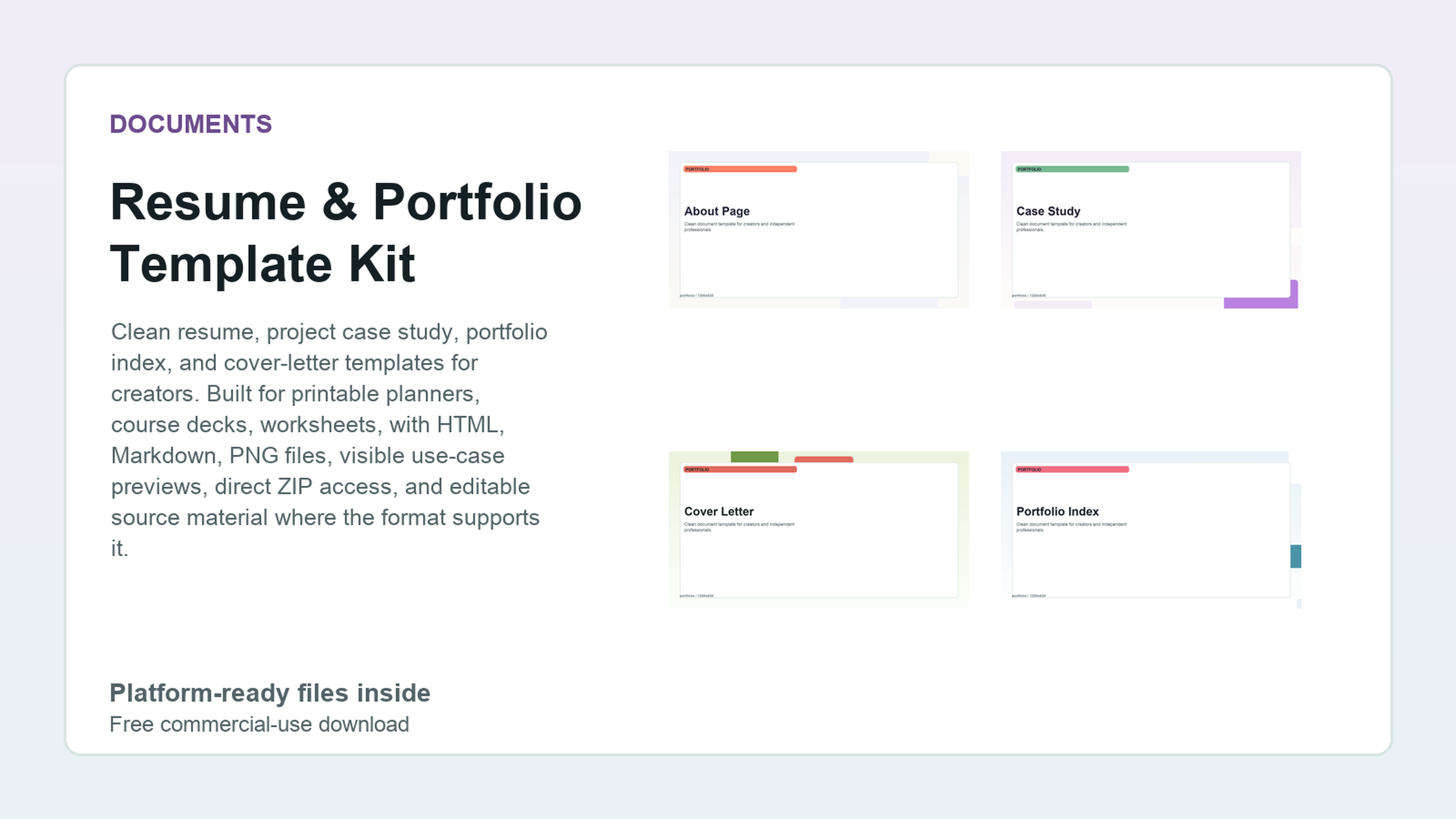 Resume & Portfolio Template Kit
