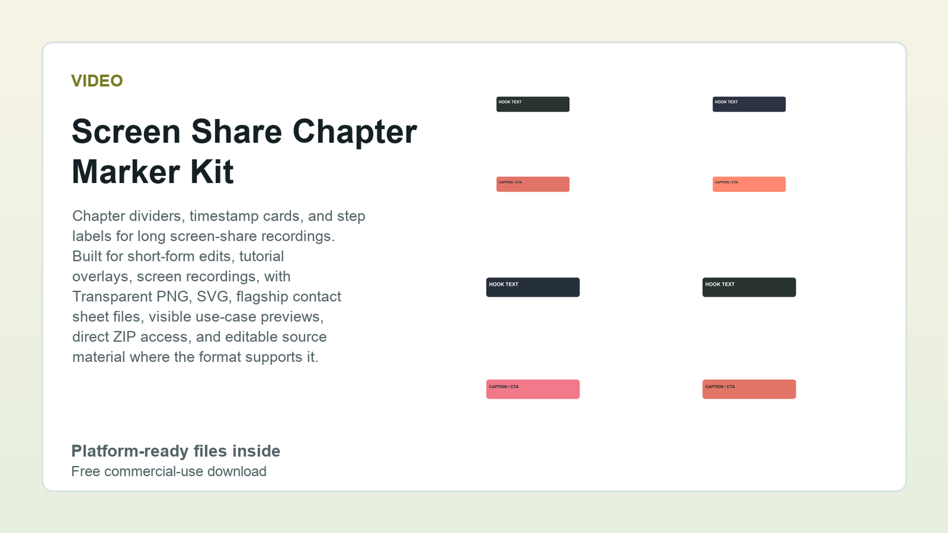 Screen Share Chapter Marker Kit preview