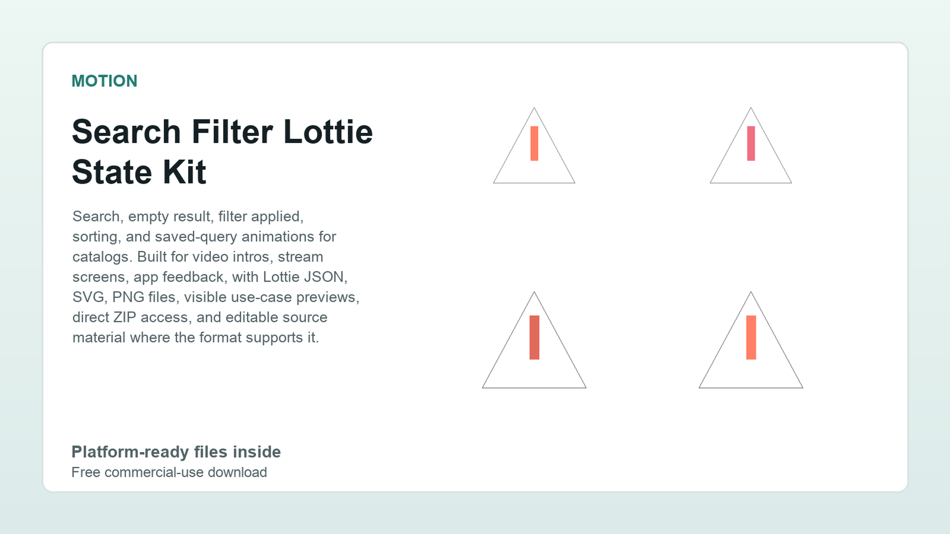 Search Filter Lottie State Kit preview