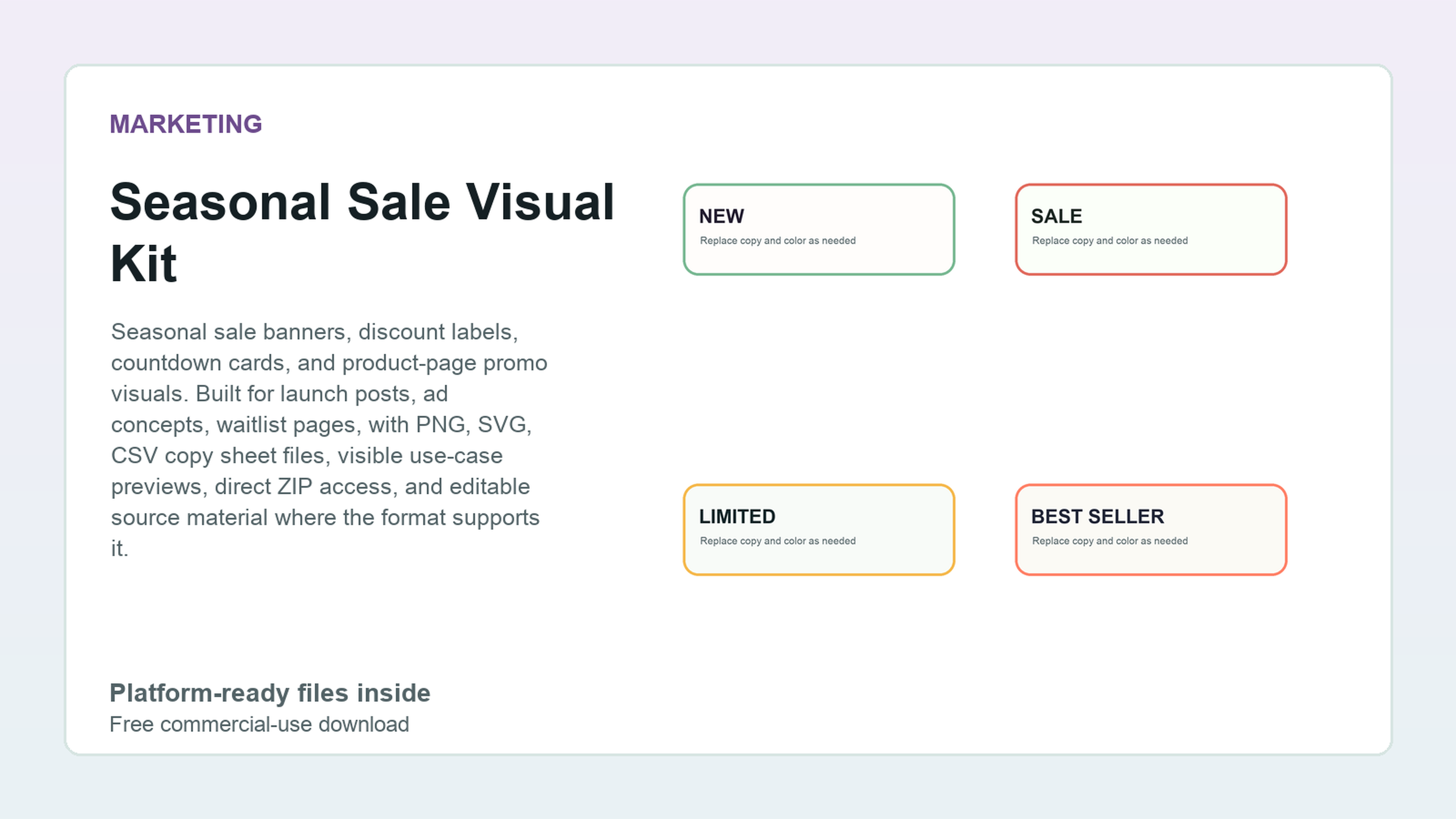 Seasonal Sale Visual Kit preview
