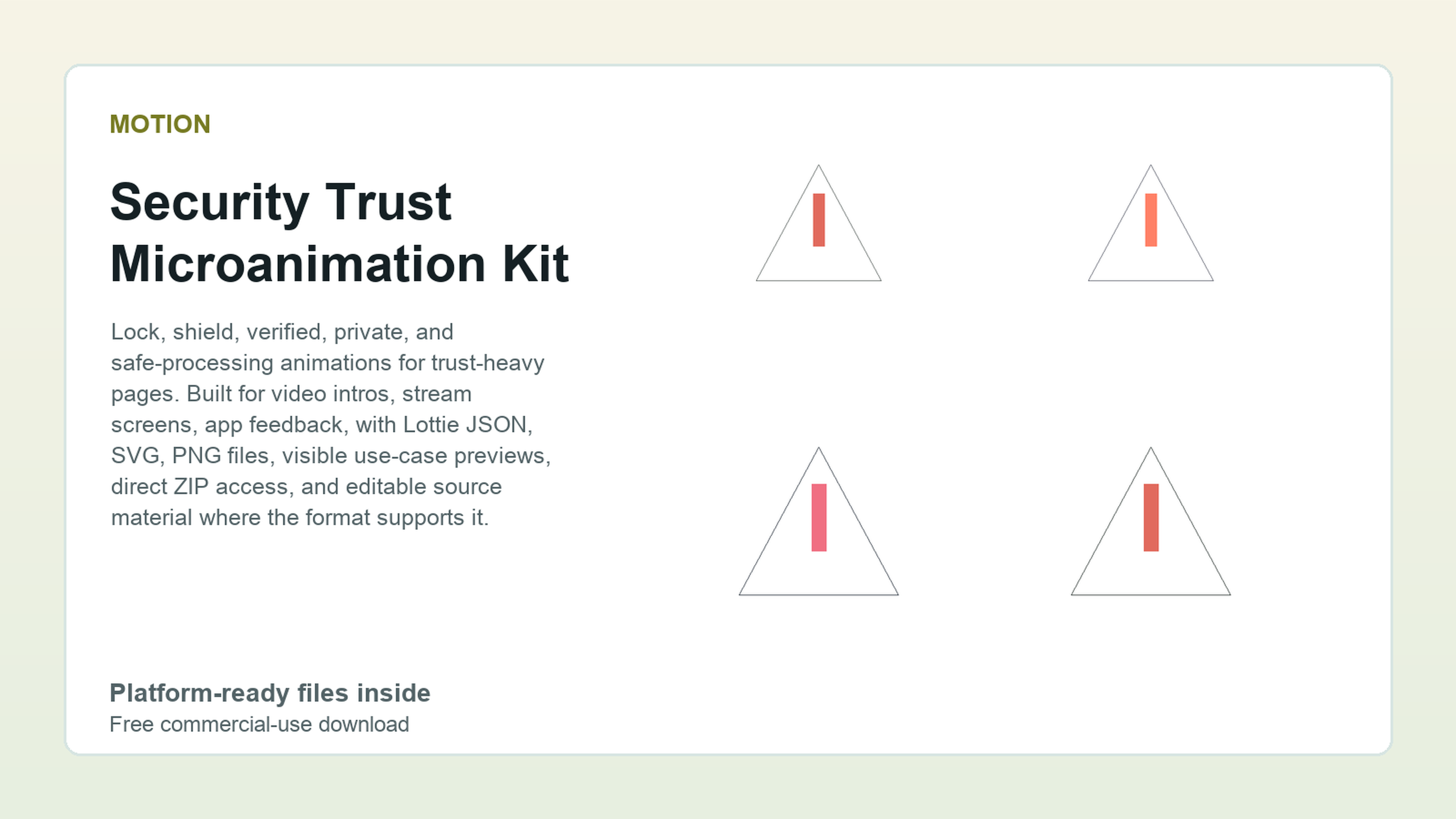 Security Trust Microanimation Kit