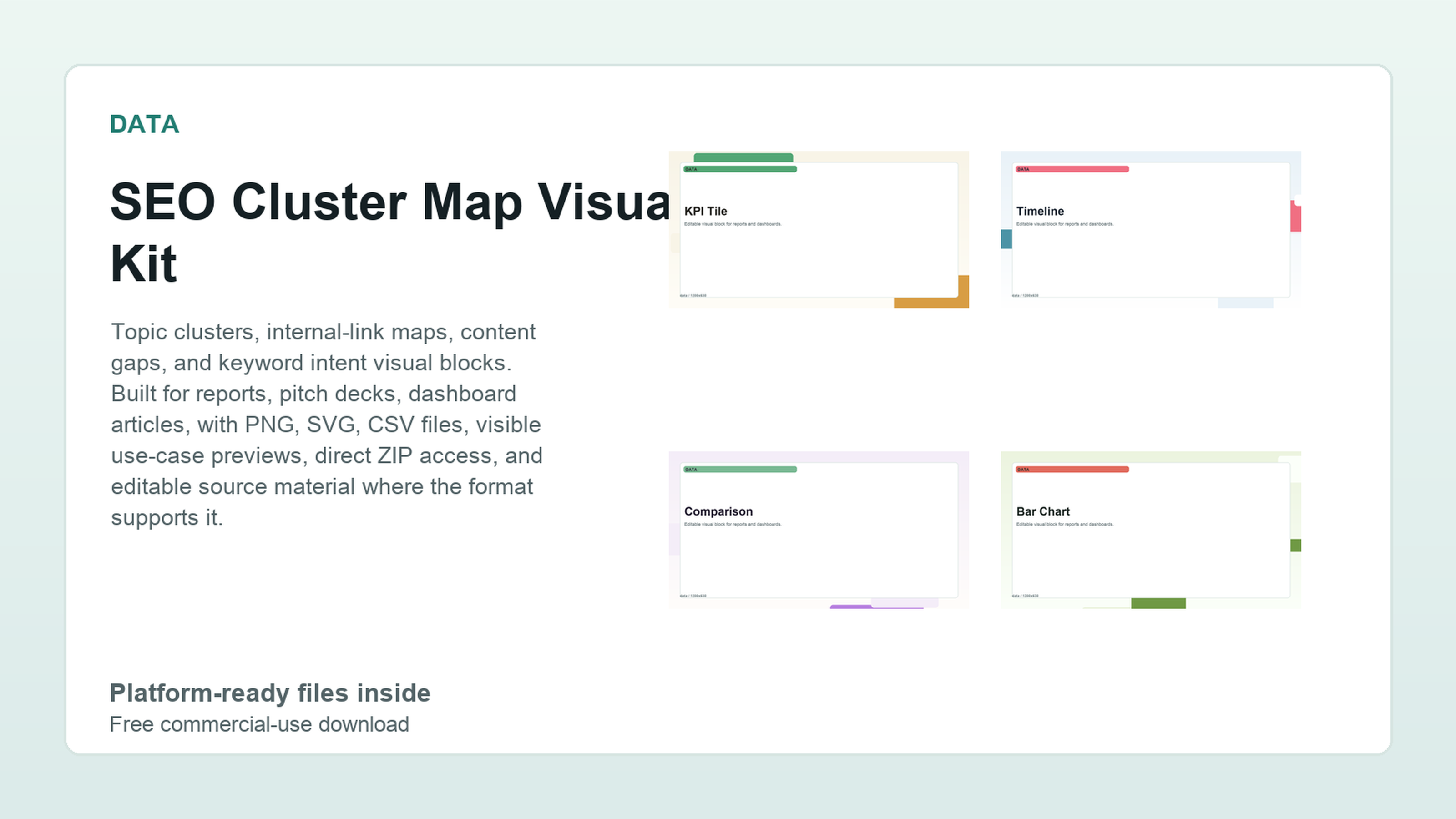 SEO Cluster Map Visual Kit preview