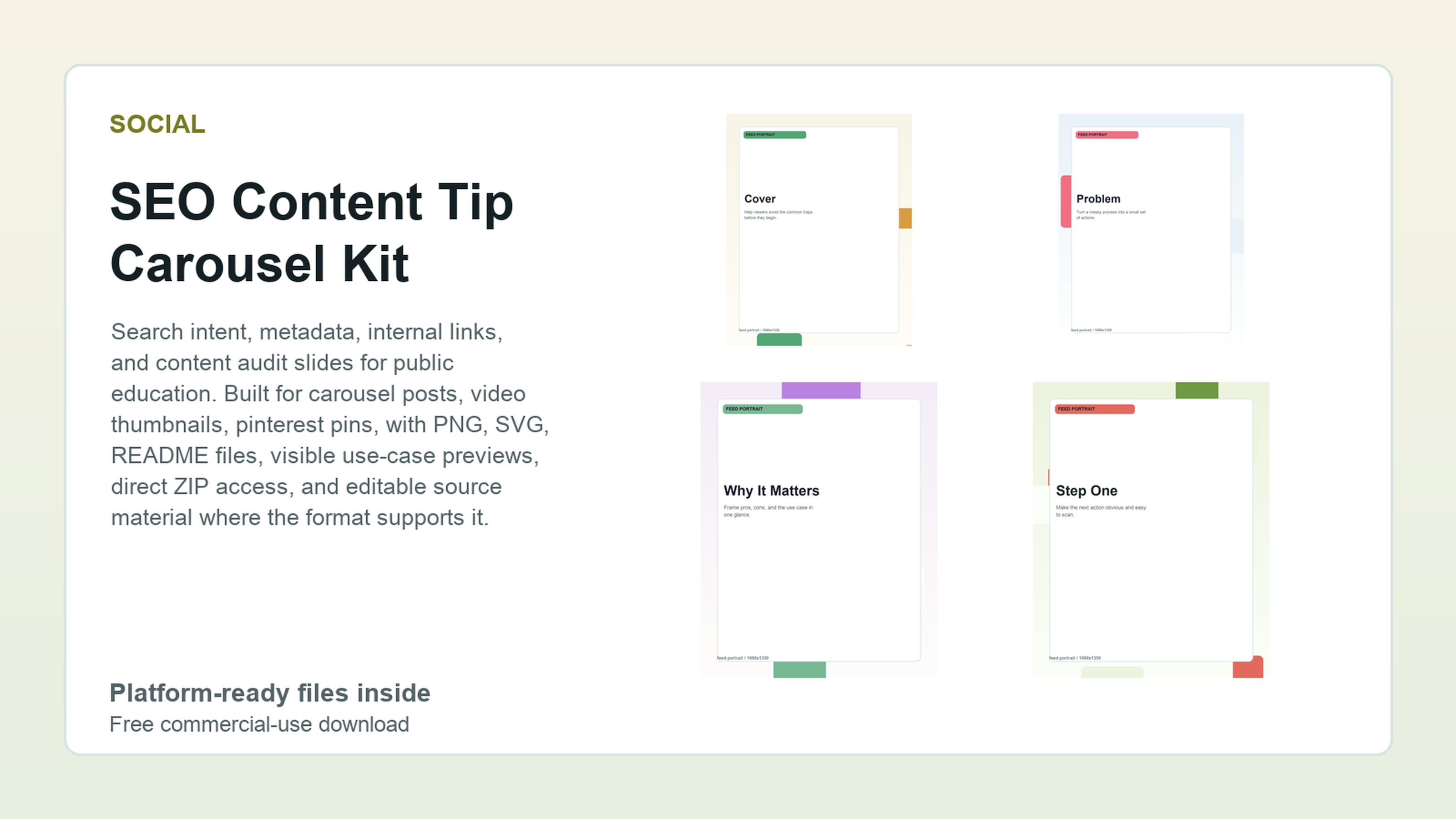 SEO Content Tip Carousel Kit preview