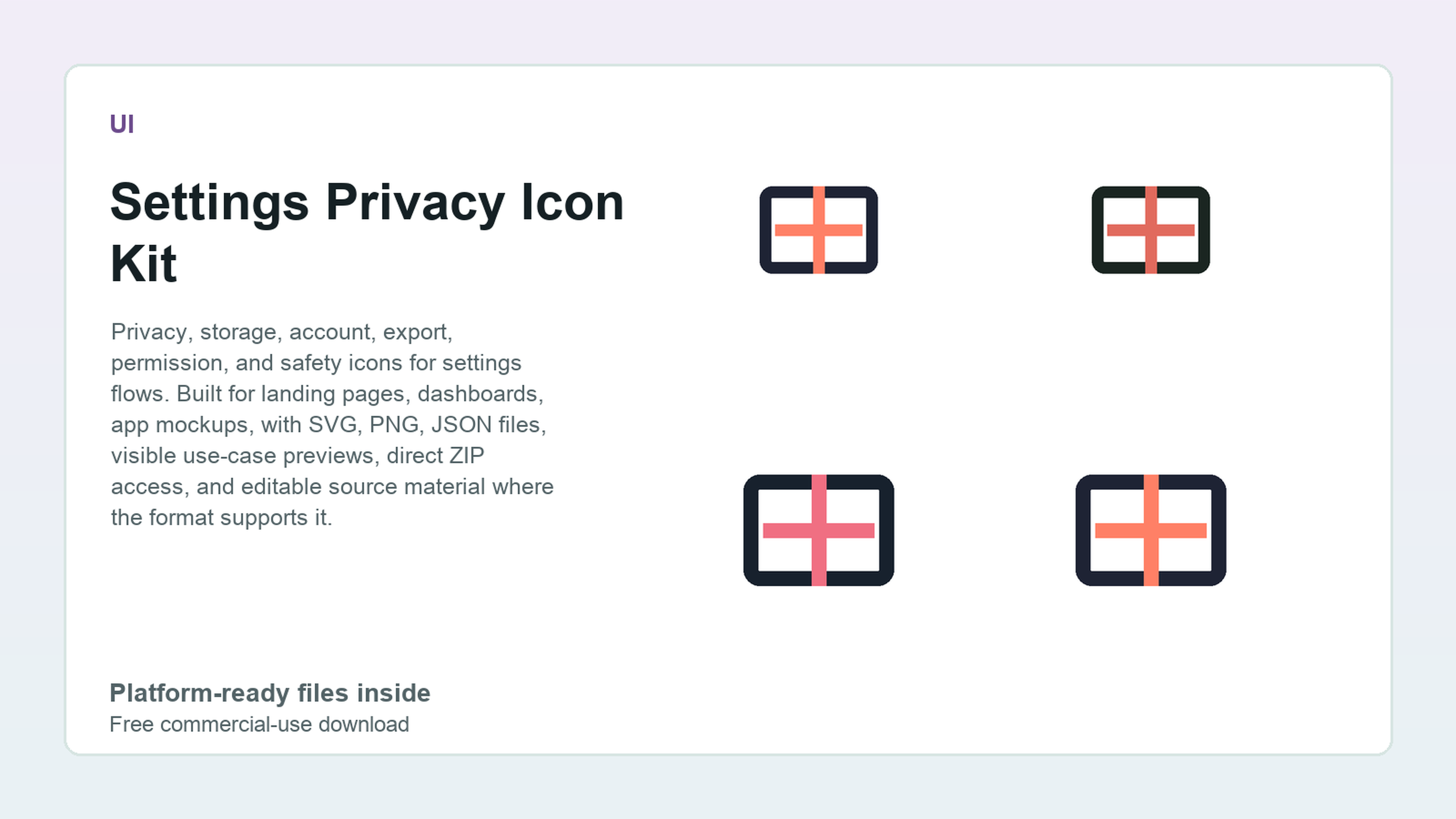 Settings Privacy Icon Kit