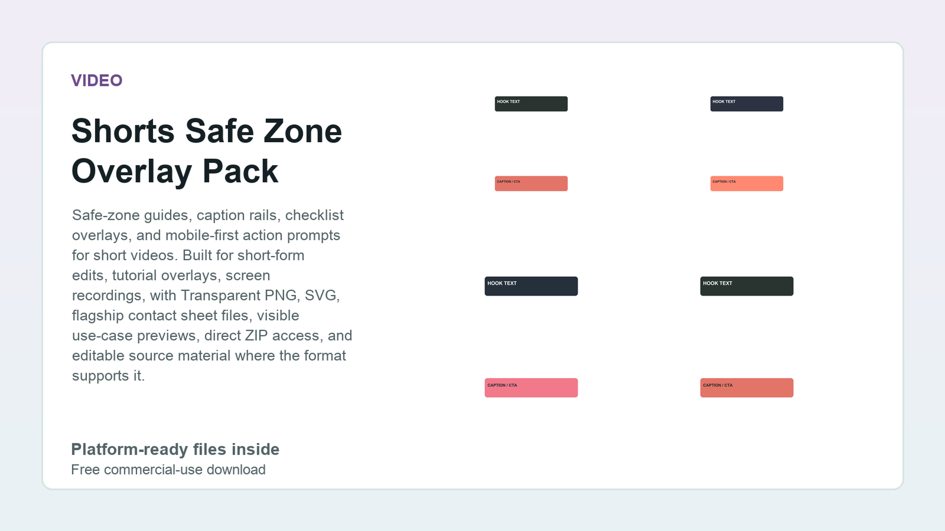 Shorts Safe Zone Overlay Pack preview