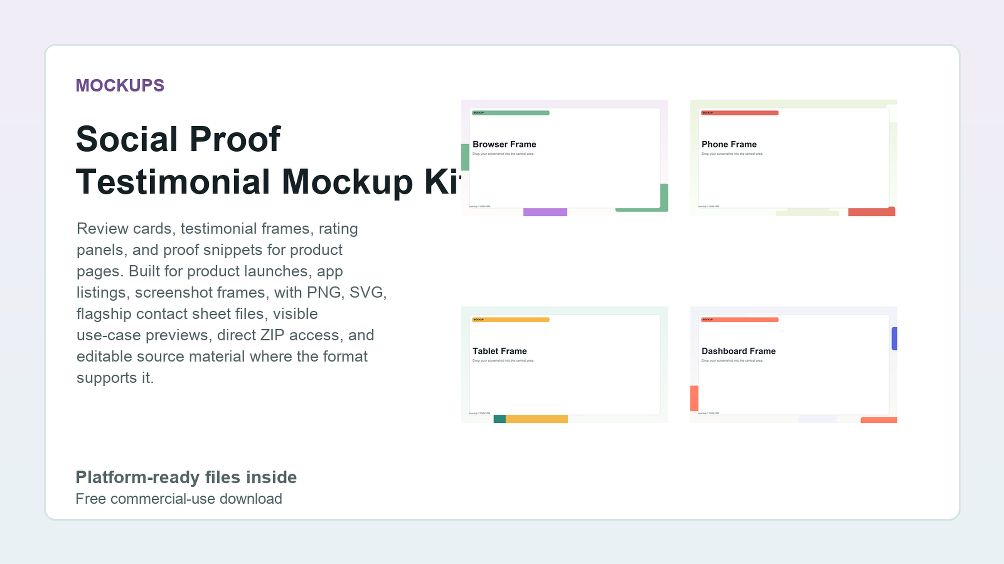Social Proof Testimonial Mockup Kit