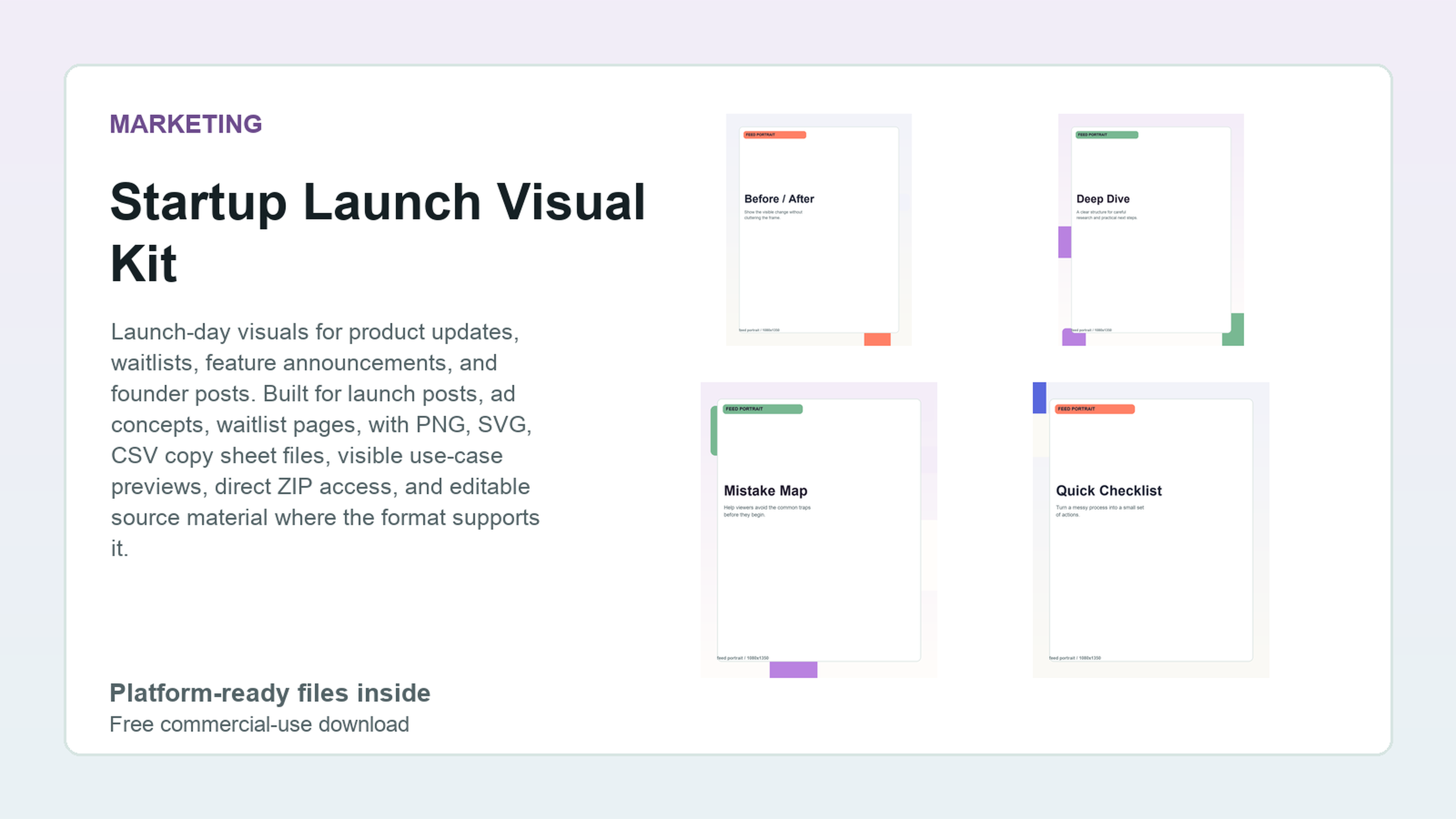 Startup Launch Visual Kit preview