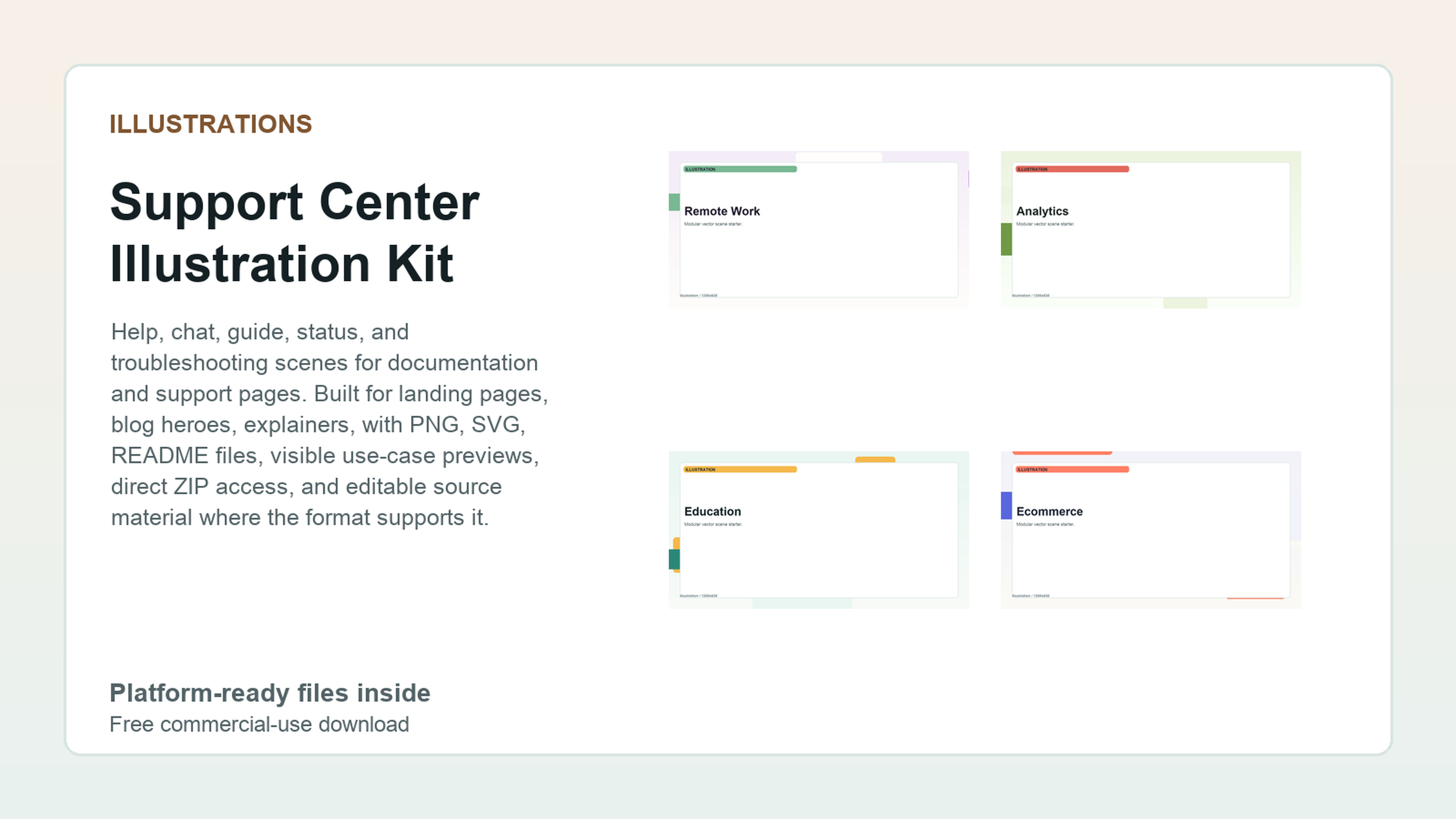 Support Center Illustration Kit preview