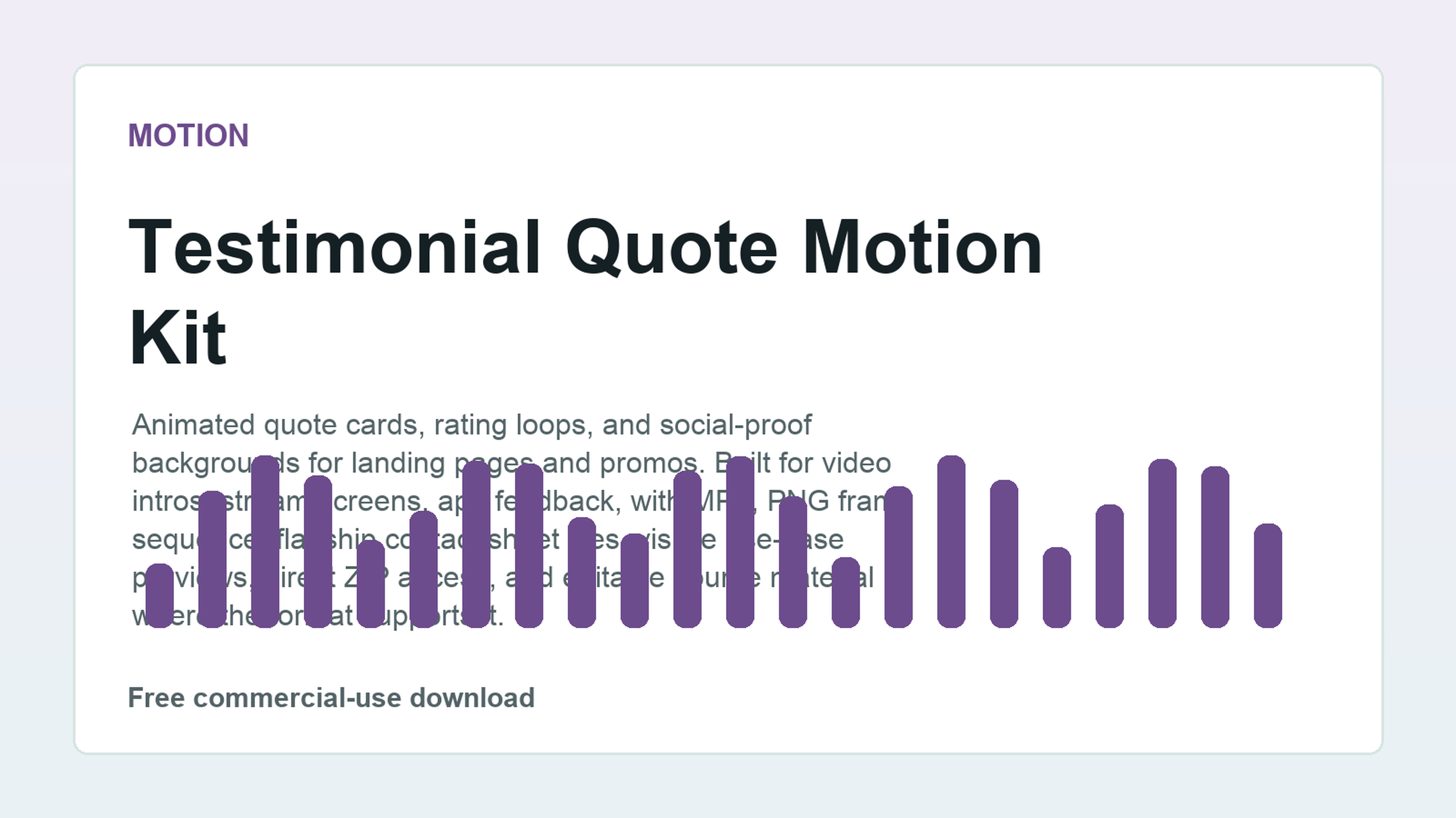 Testimonial Quote Motion Kit preview