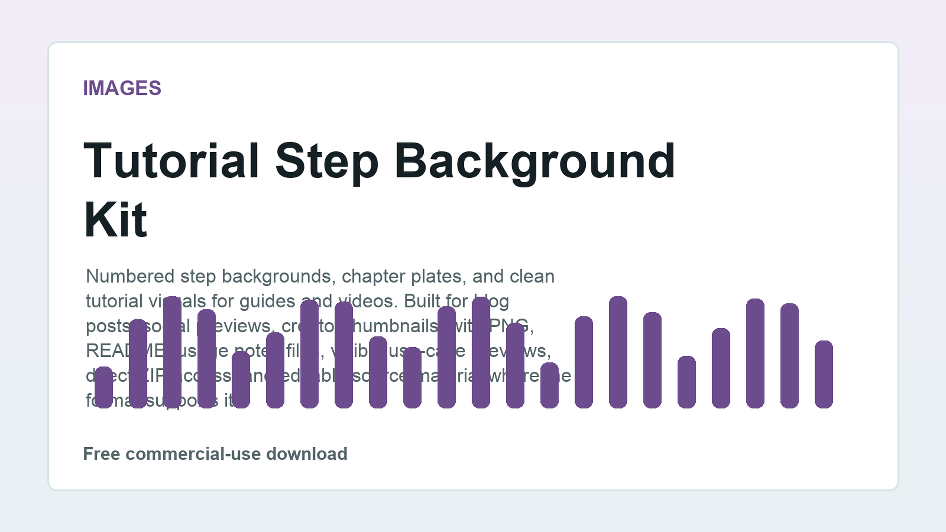 Tutorial Step Background Kit