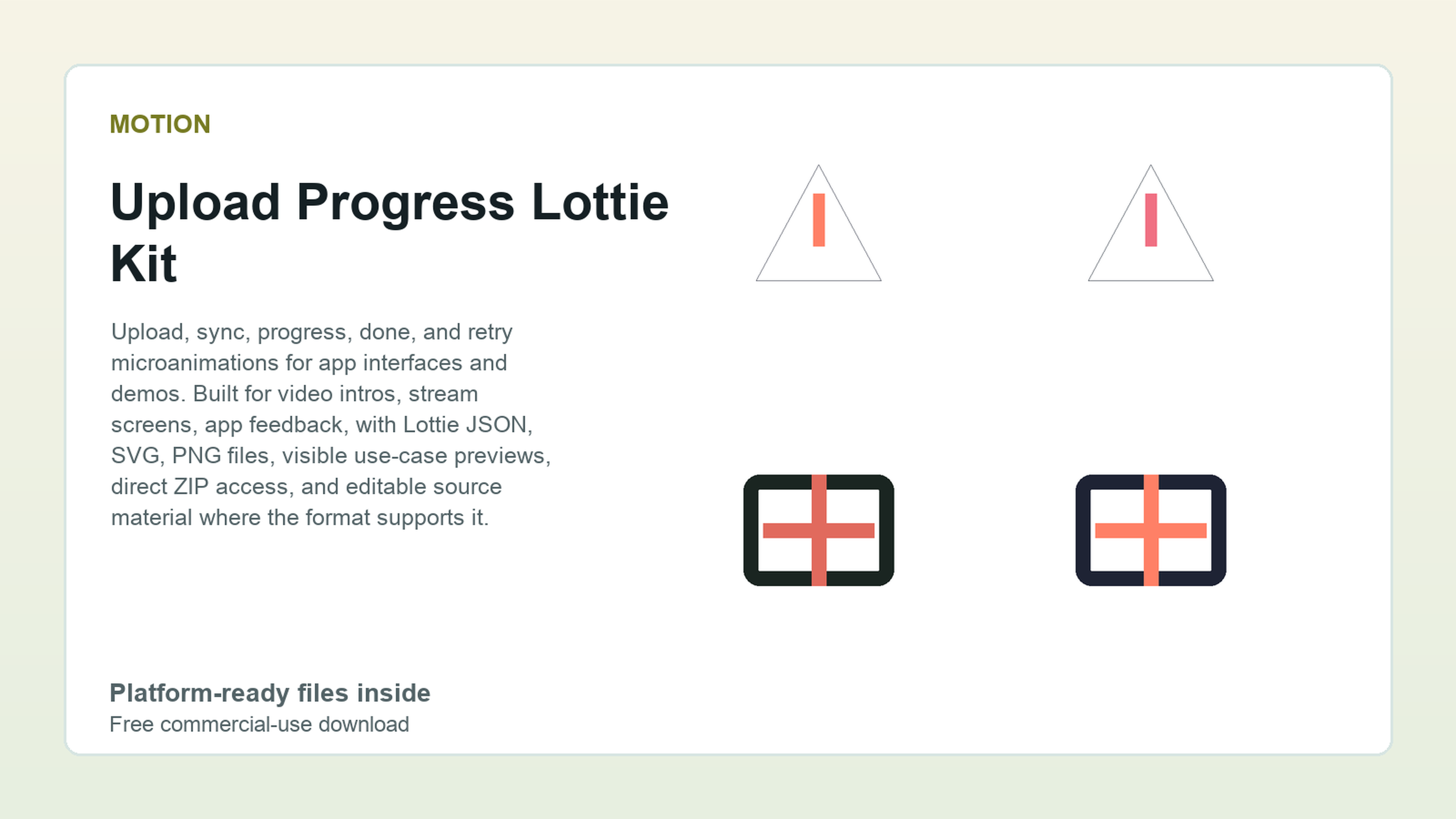 Upload Progress Lottie Kit preview
