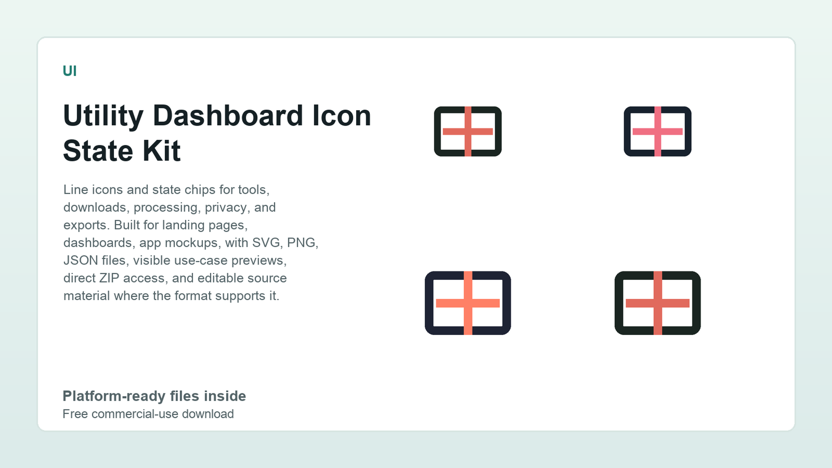 Utility Dashboard Icon State Kit
