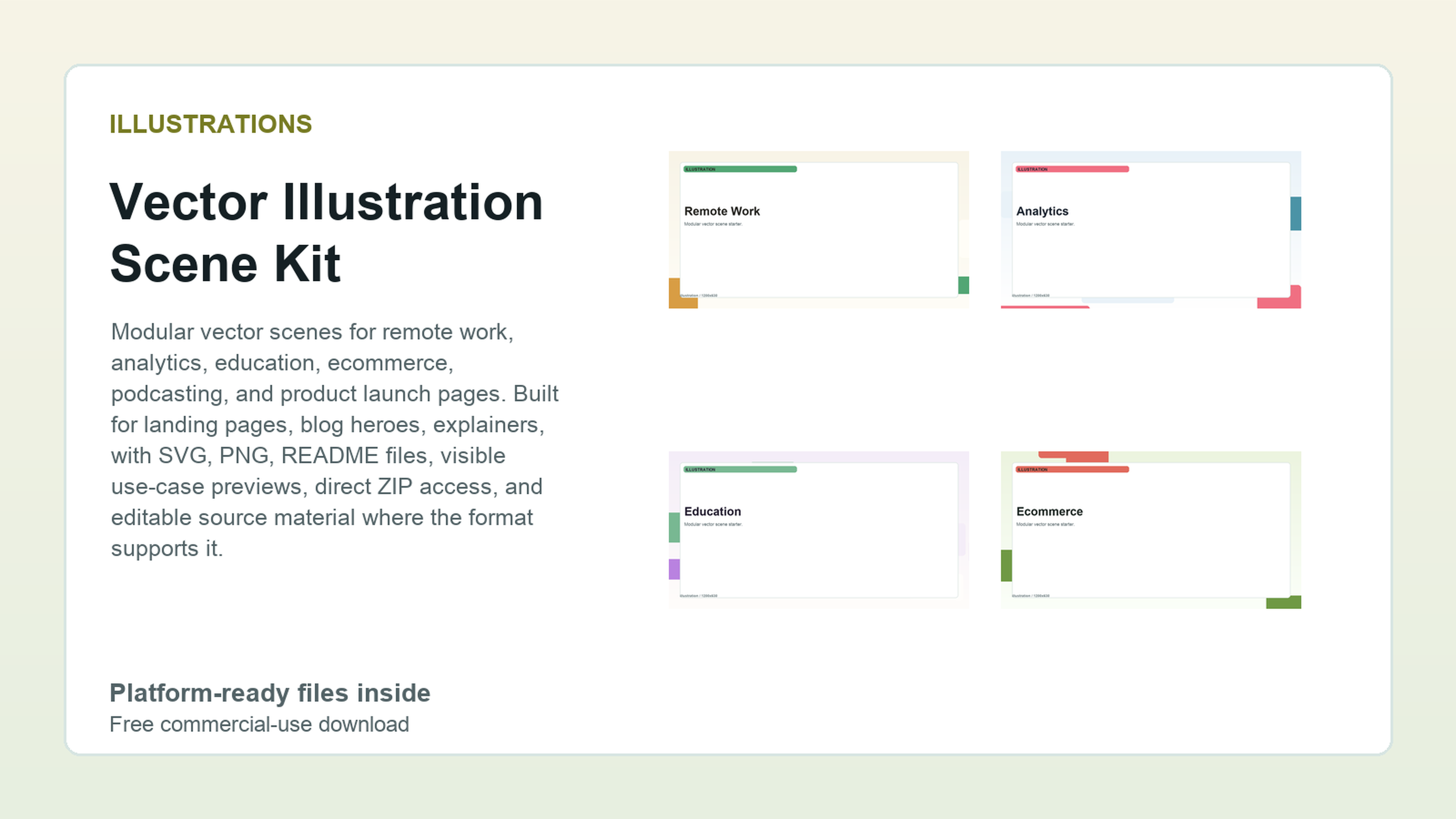 Vector Illustration Scene Kit preview