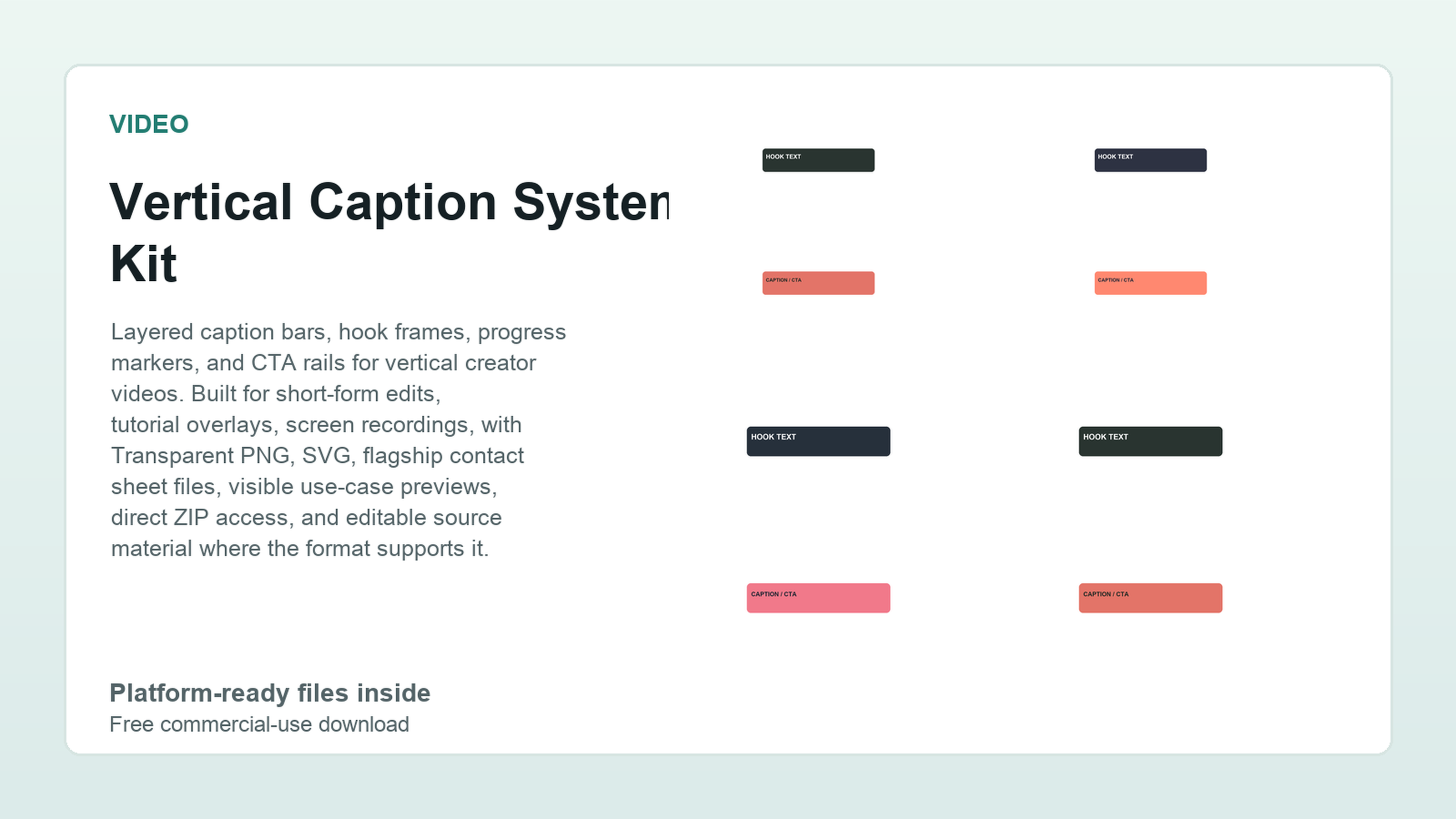 Vertical Caption System Kit preview