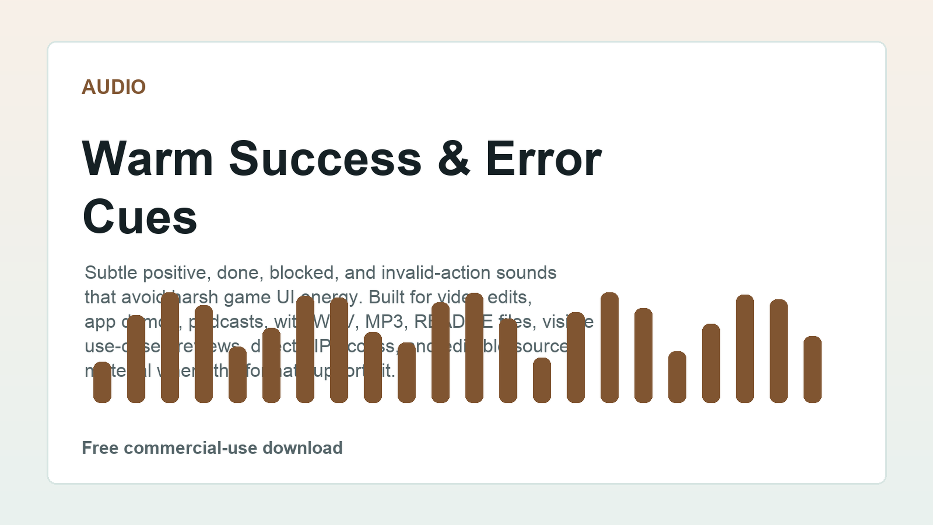 Warm Success & Error Cues preview
