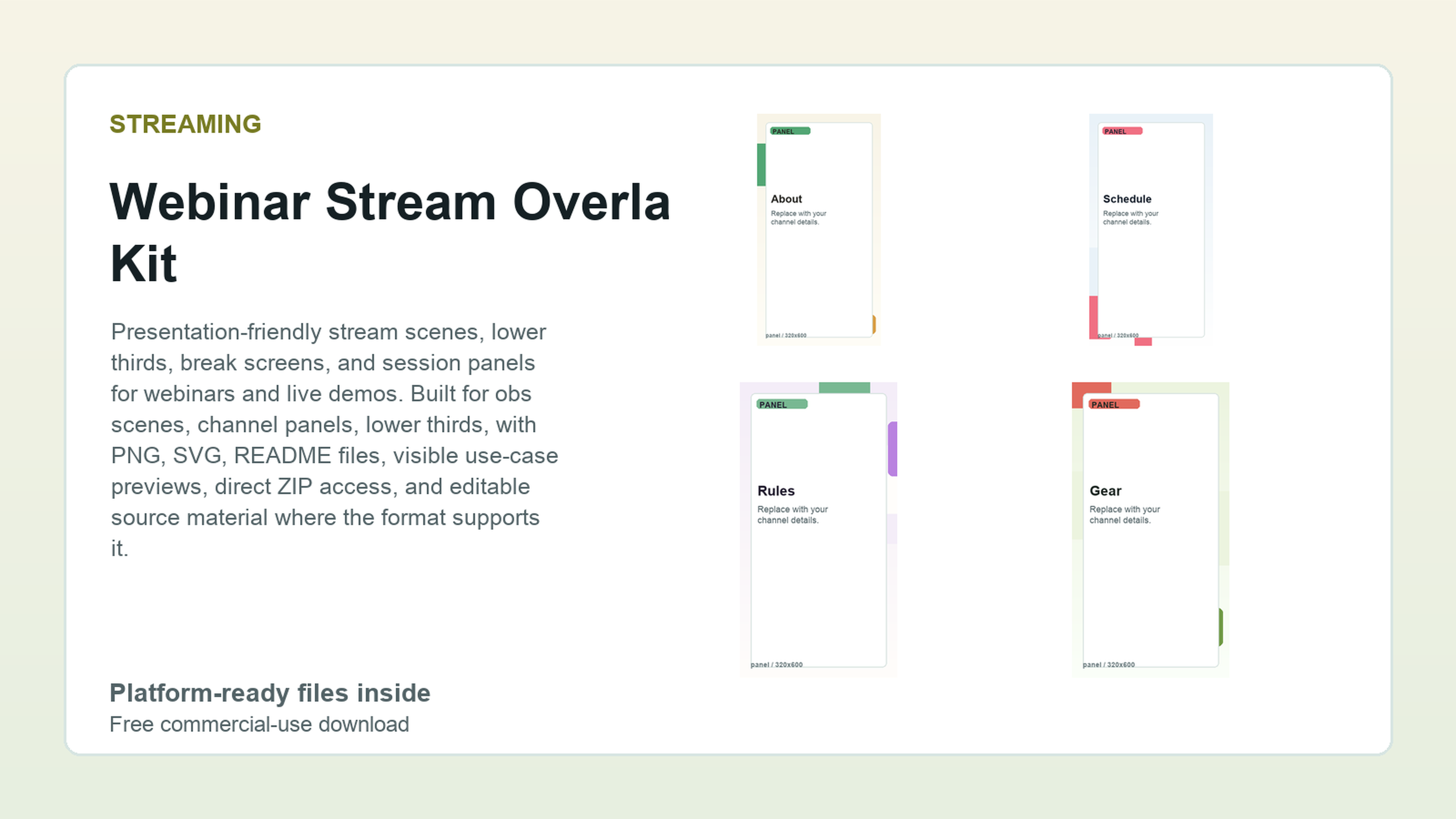 Webinar Stream Overlay Kit preview