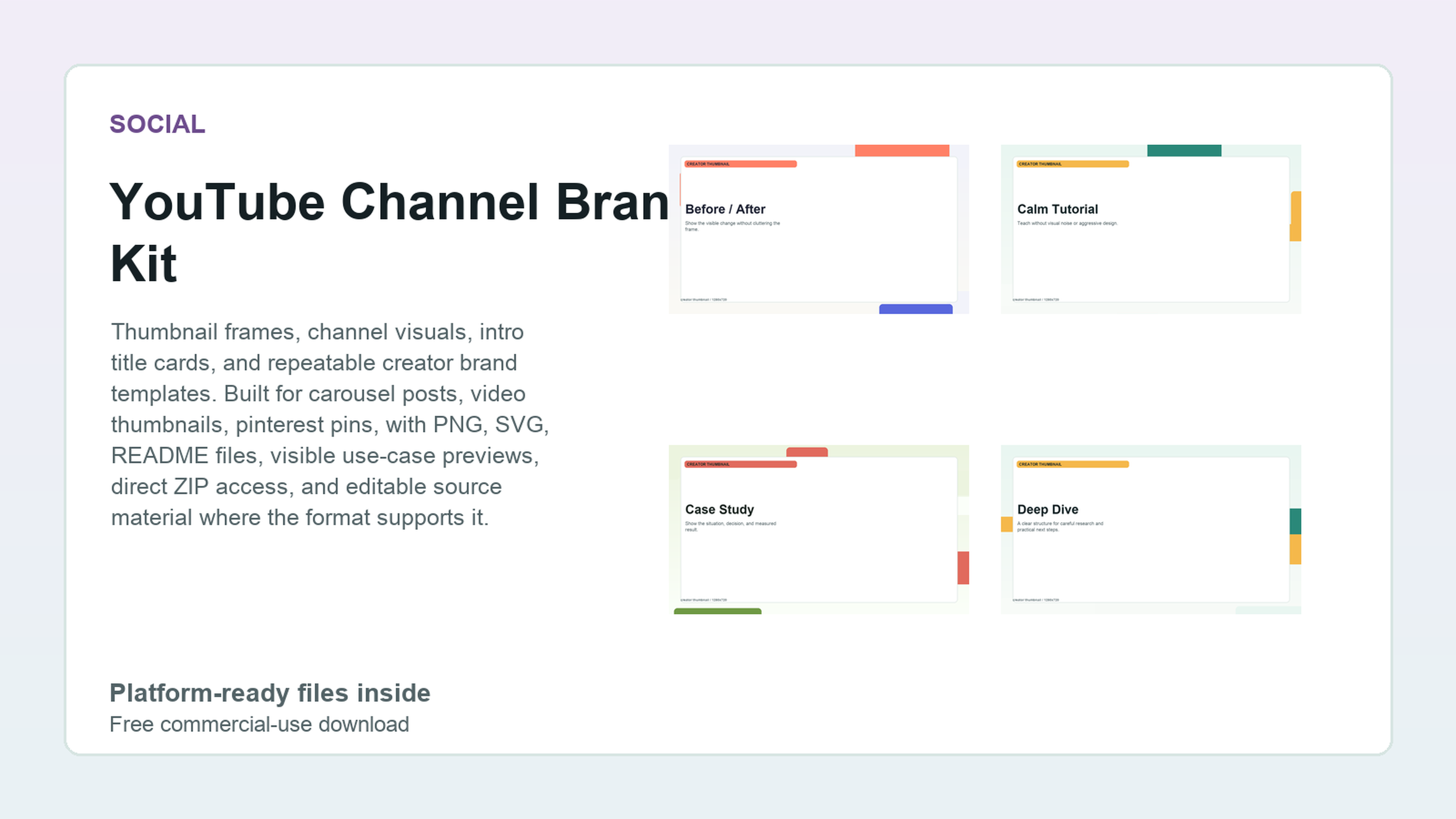 YouTube Channel Brand Kit