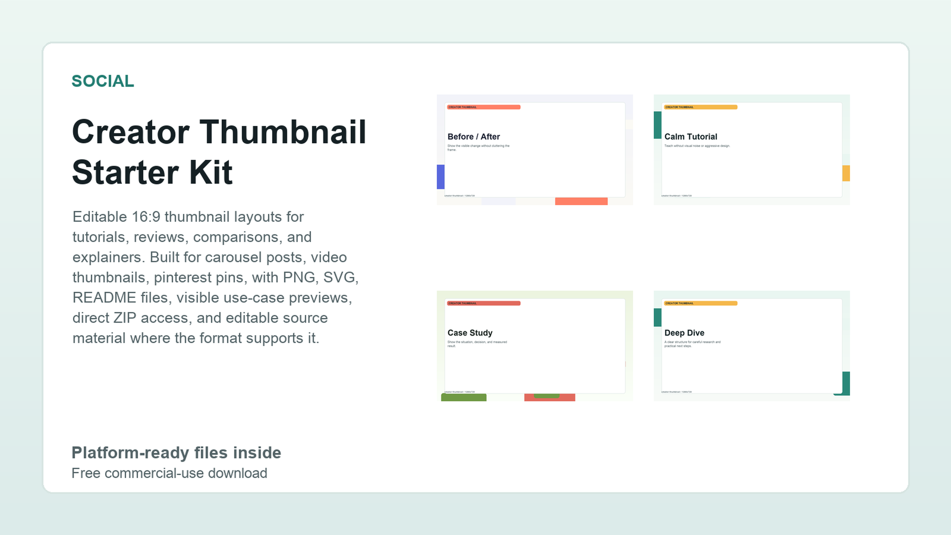 Creator Thumbnail Starter Kit